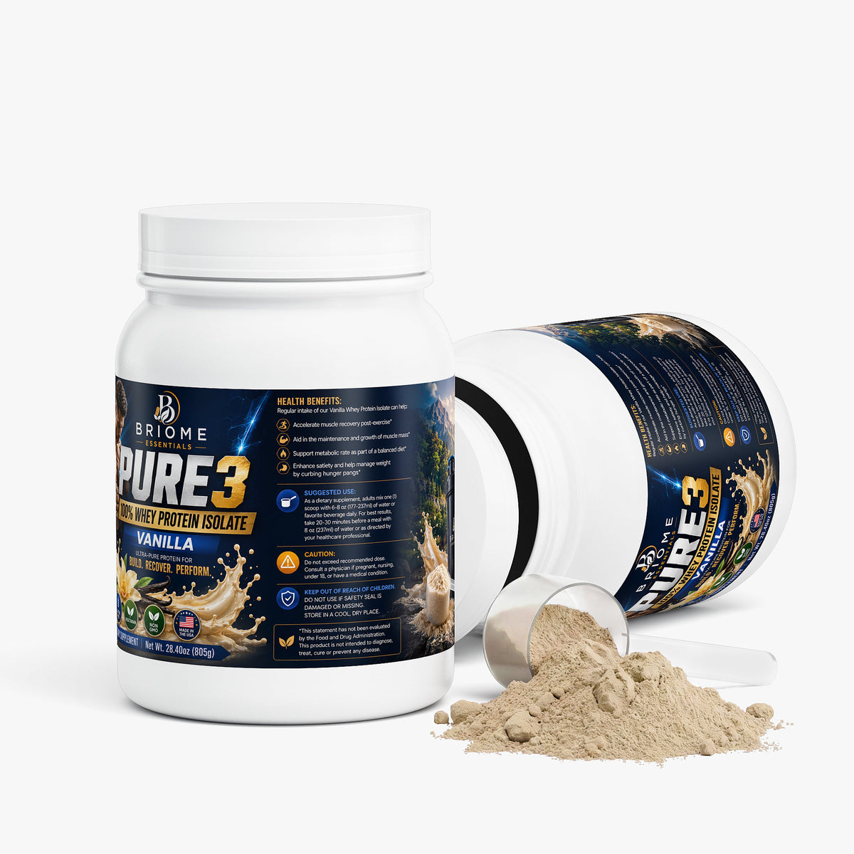 Pure3 100% Whey Protein Isolate (Vanilla)
