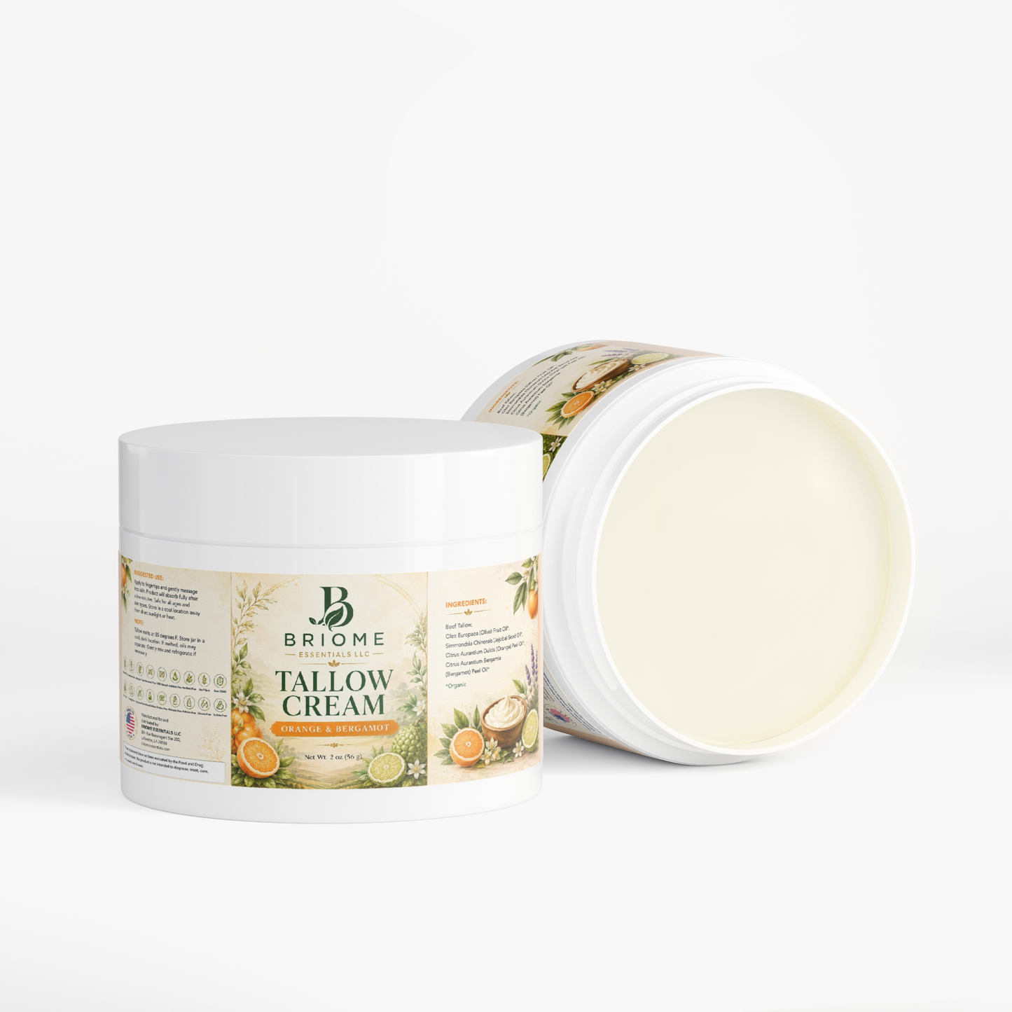 Tallow Cream Orange & Bergamot
