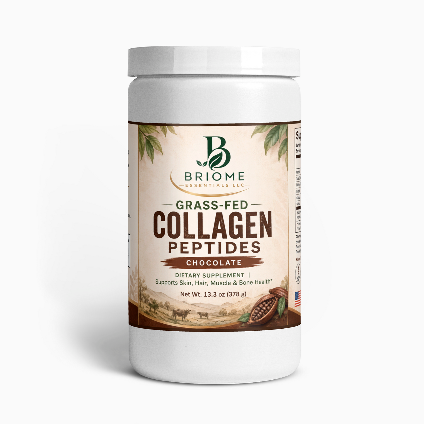 Grass-Fed Collagen Peptides Powder (Chocolate)